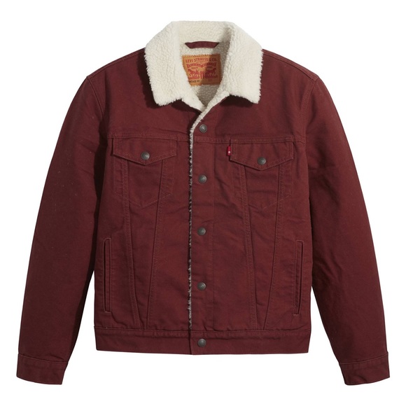 Levi's Other - NWT Levi’s Trucker sherpa lined jacket port red large